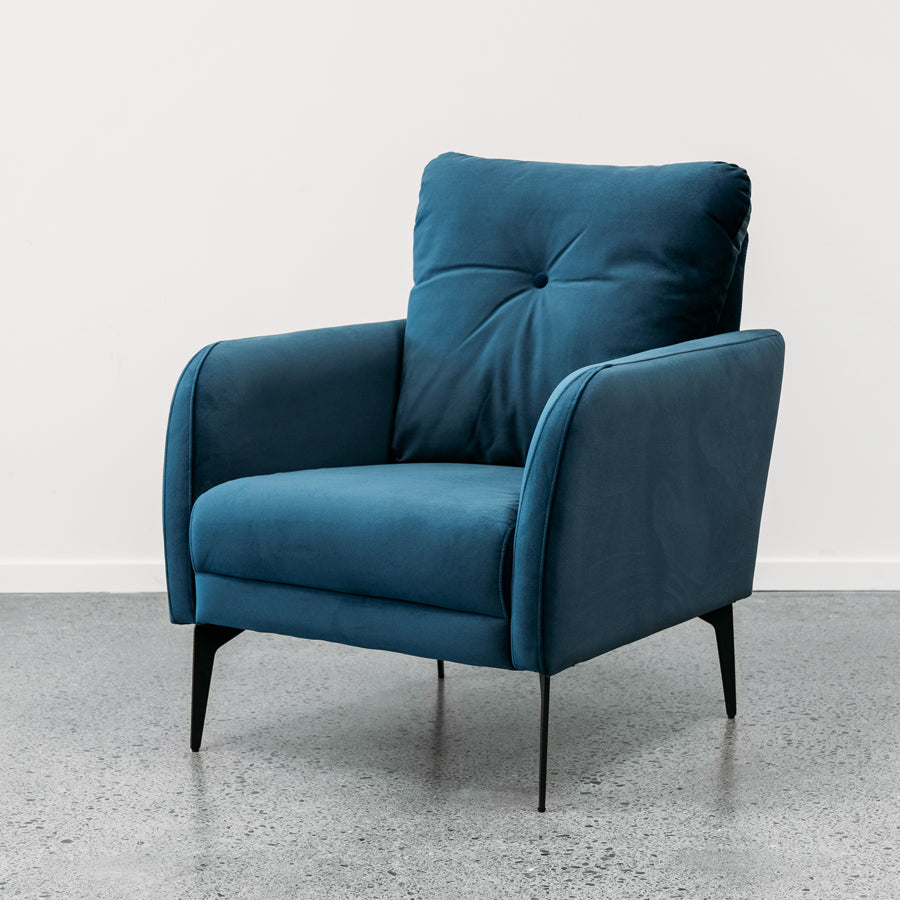 Lucy armchair in cobalt