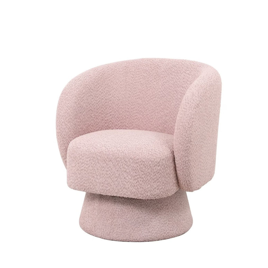 Krona swivel armchair in mink 