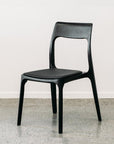 Ealing armless dining chair in black