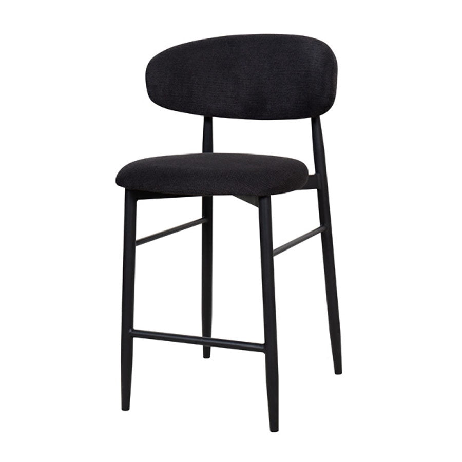 Aragon counter stool in black