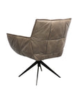 Dallas swivel armchair in beige leather