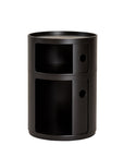 Barrel side table in black 