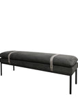 Baxter fabric bench seat in charcoal 