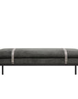 Baxter fabric bench seat in charcoal 