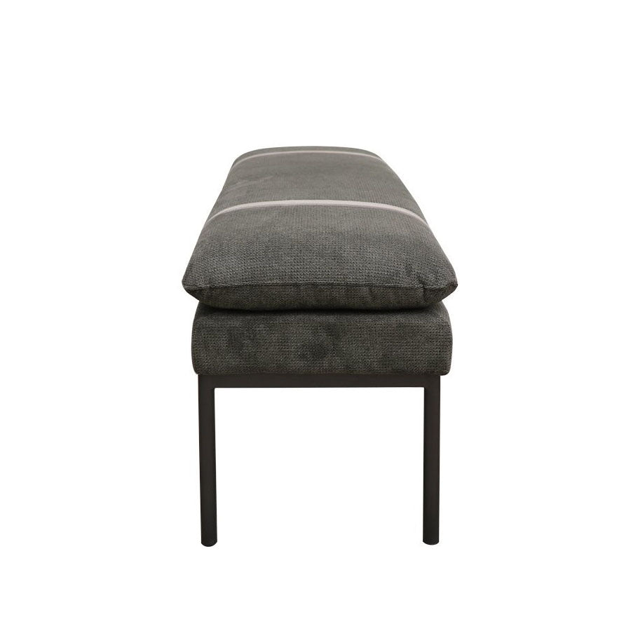 Baxter fabric bench seat in charcoal 