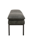 Baxter fabric bench seat in charcoal 