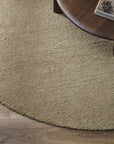 Dorset round rug in biscuit