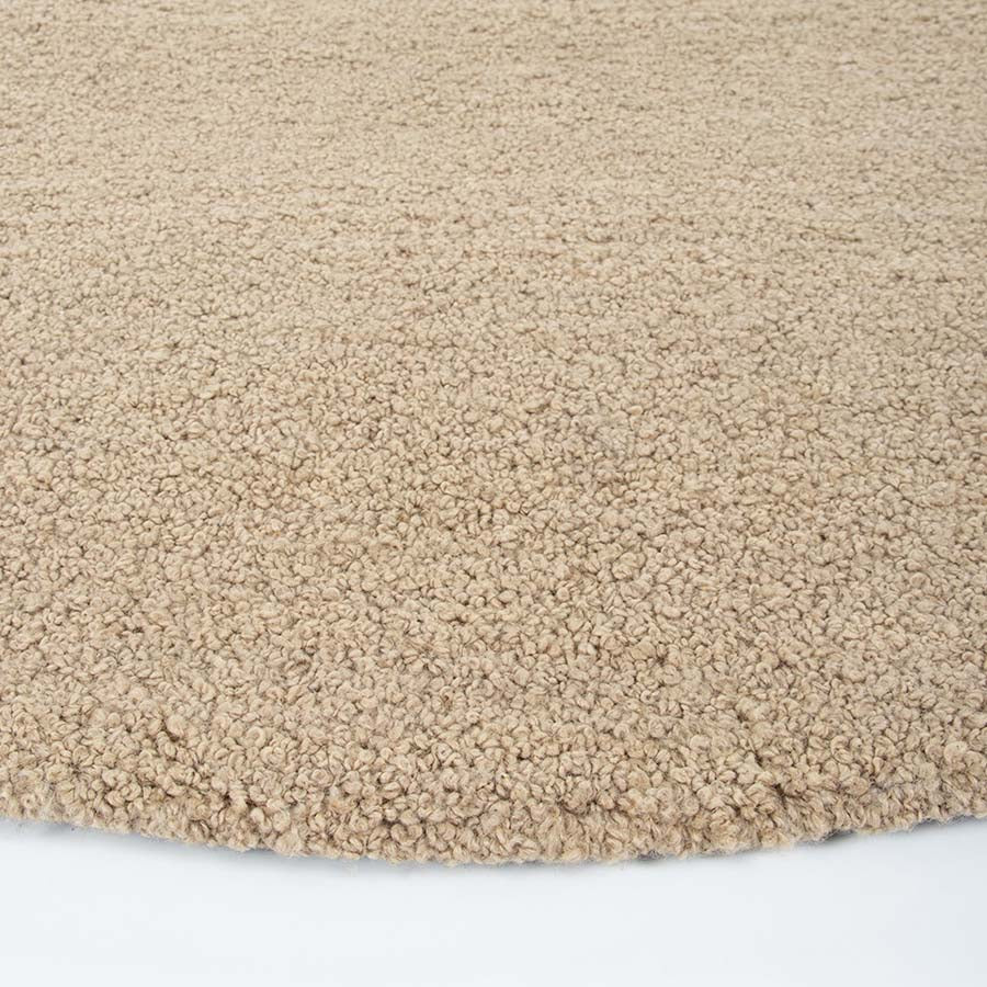 Dorset round rug in biscuit