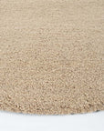 Dorset round rug in biscuit