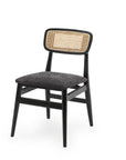 Boston elm dining chair in black boucle