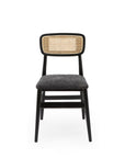 Boston elm dining chair in black boucle