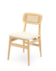 Boston elm dining chair in natural boucle