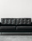 Chanel black leather sofa