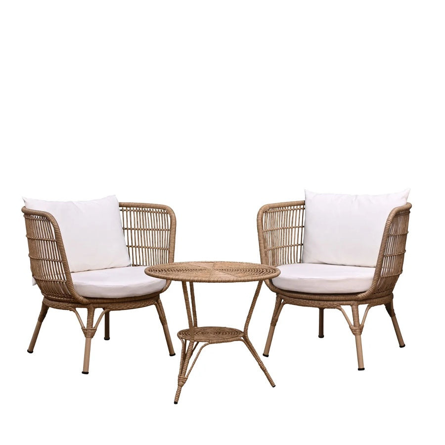 Clifton outdoor 3 piece setting in natural