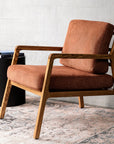 Baker fabric armchair in Bronze