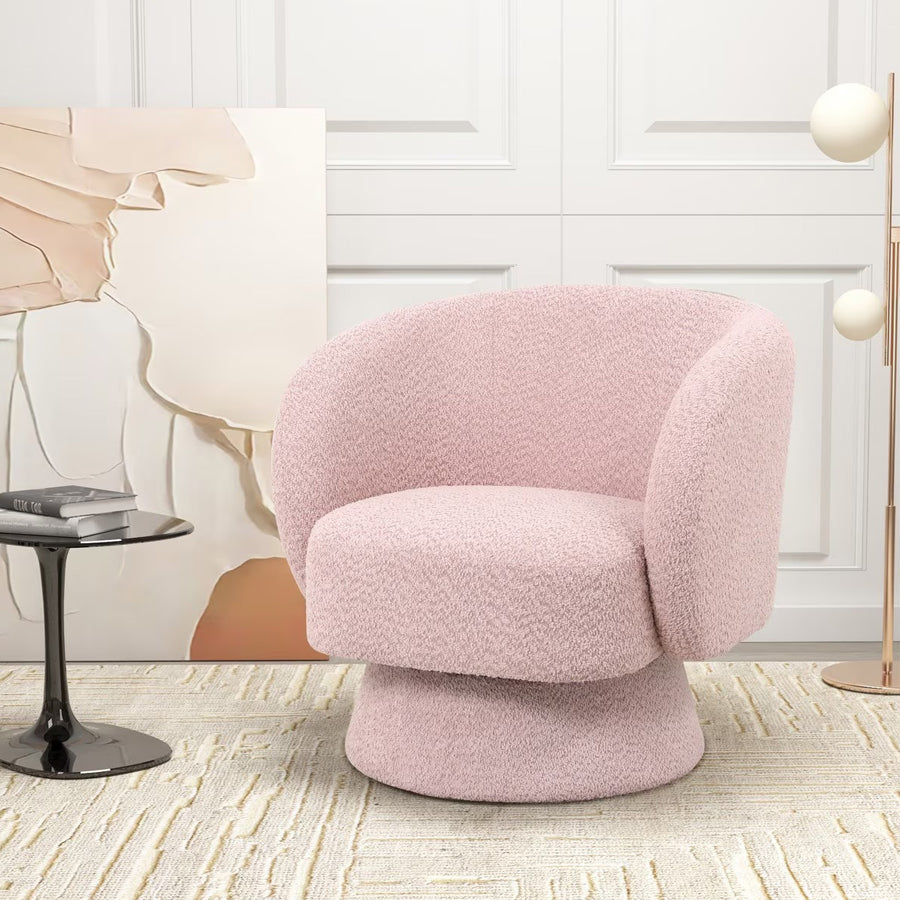 Krona swivel armchair in mink 