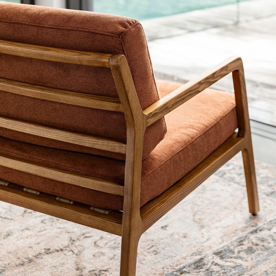 Baker fabric armchair in Bronze