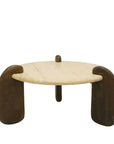 Cove travertine coffee table