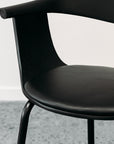 Moss dining chair in black