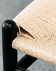 Wishbone dining chair in black/natural