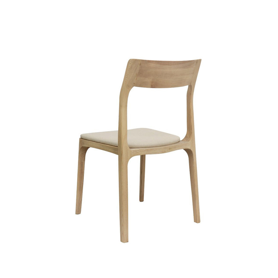 Ealing armless dining chair in linen