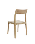 Ealing armless dining chair in linen