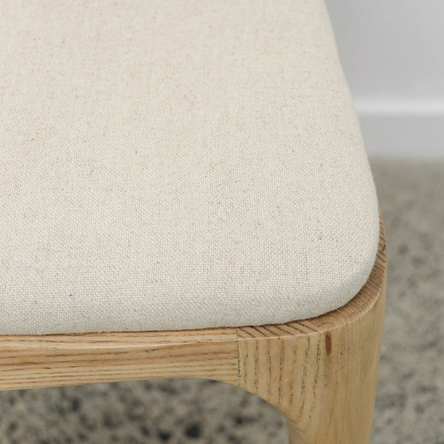 Ealing armless dining chair in linen