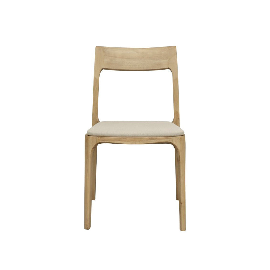 Ealing armless dining chair in linen