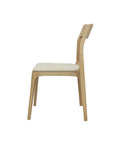 Ealing armless dining chair in linen