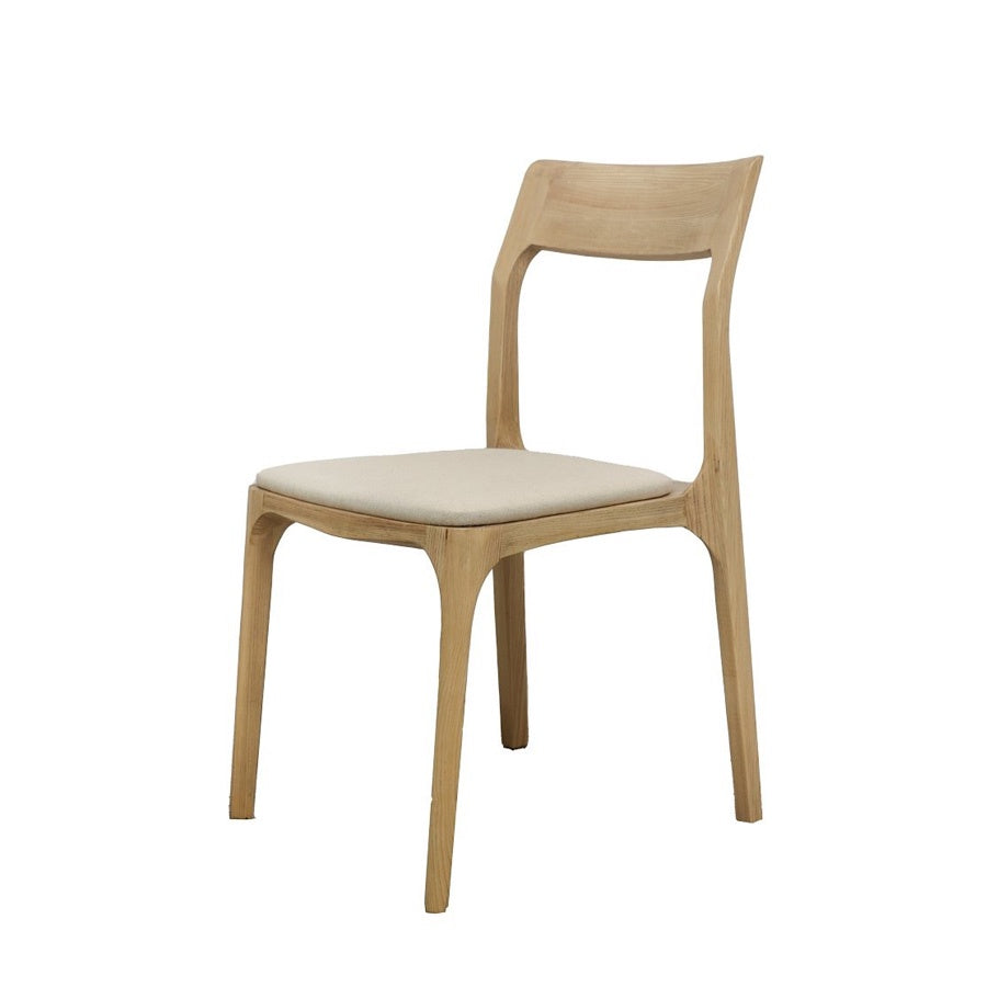 Ealing armless dining chair in linen