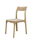 Ealing armless dining chair in linen