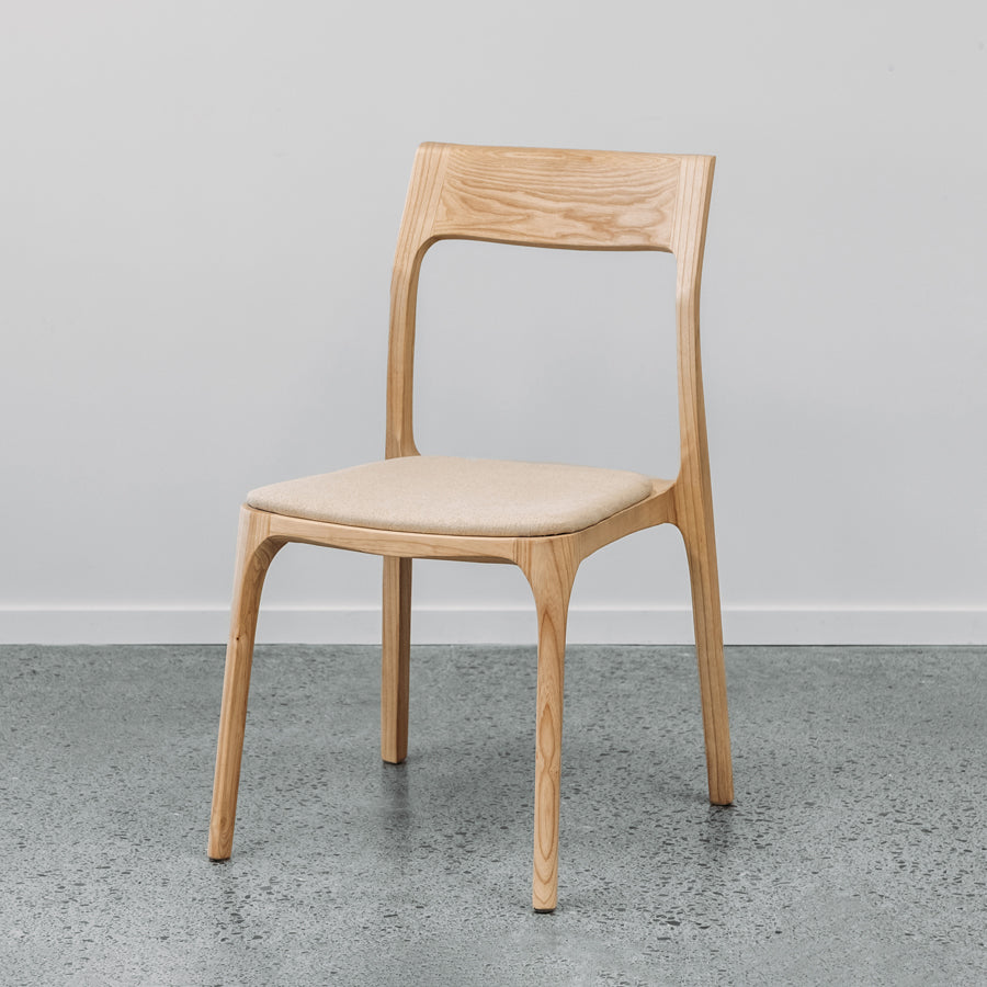 Ealing armless dining chair in linen