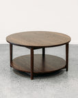 Ghost round coffee table with shelf - 900Dia