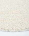 Dorset round rug in natural white