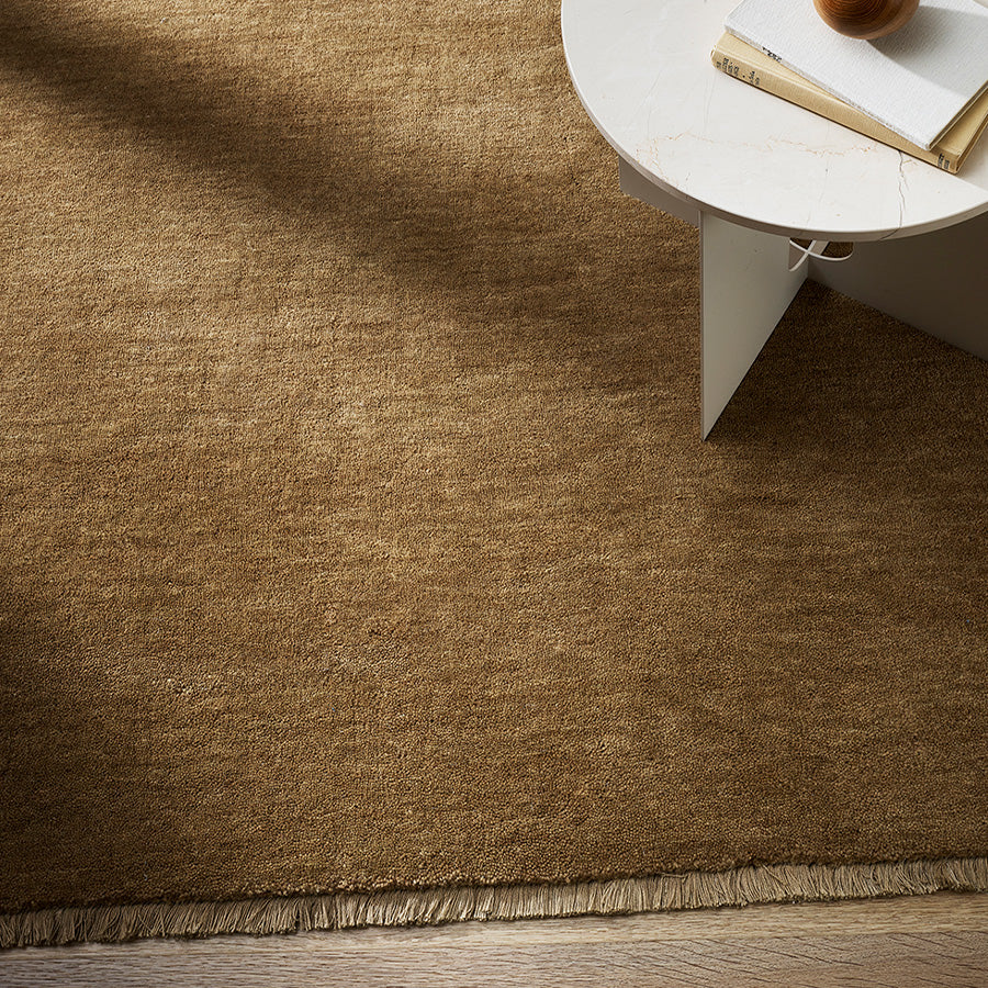 Sandringham wool rug in Fenugreek