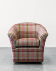 Kendal swivel tub armchair in highlands rouge