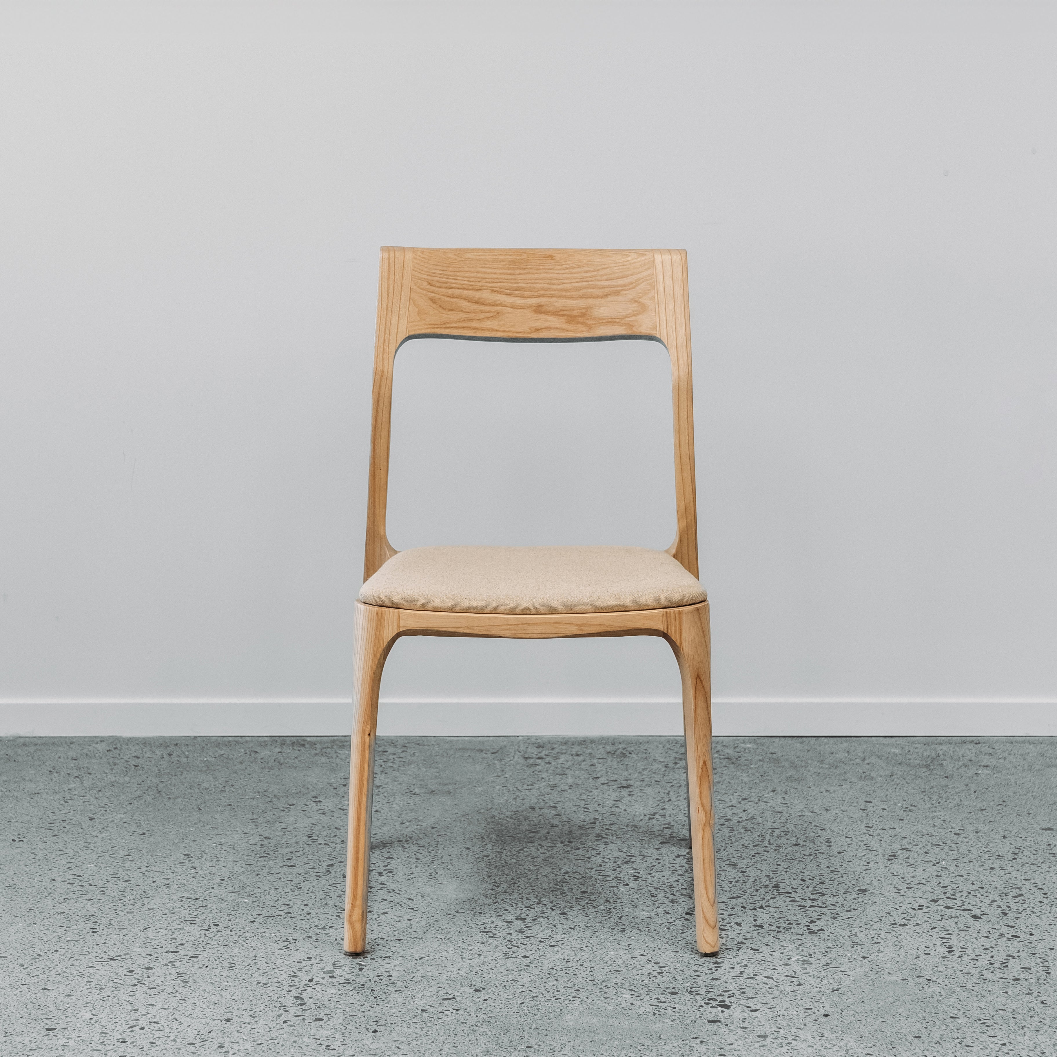 Ealing armless dining chair in linen