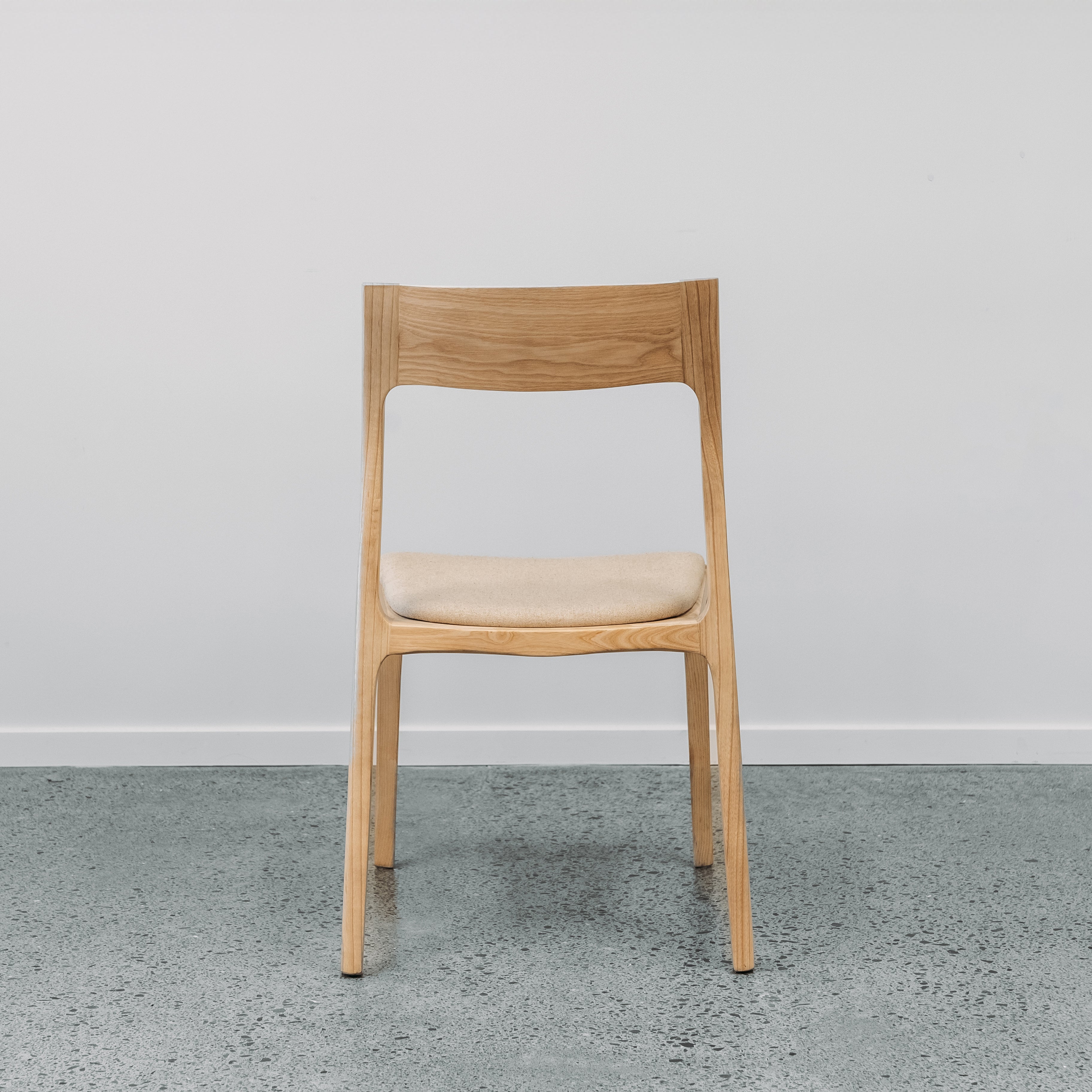 Ealing armless dining chair in linen