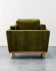 Aria Armchair in olive cotton velvet