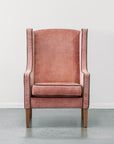 Partridge armchair in magma blush & grass