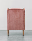 Partridge armchair in magma blush & grass