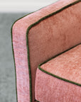 Partridge armchair in magma blush & grass