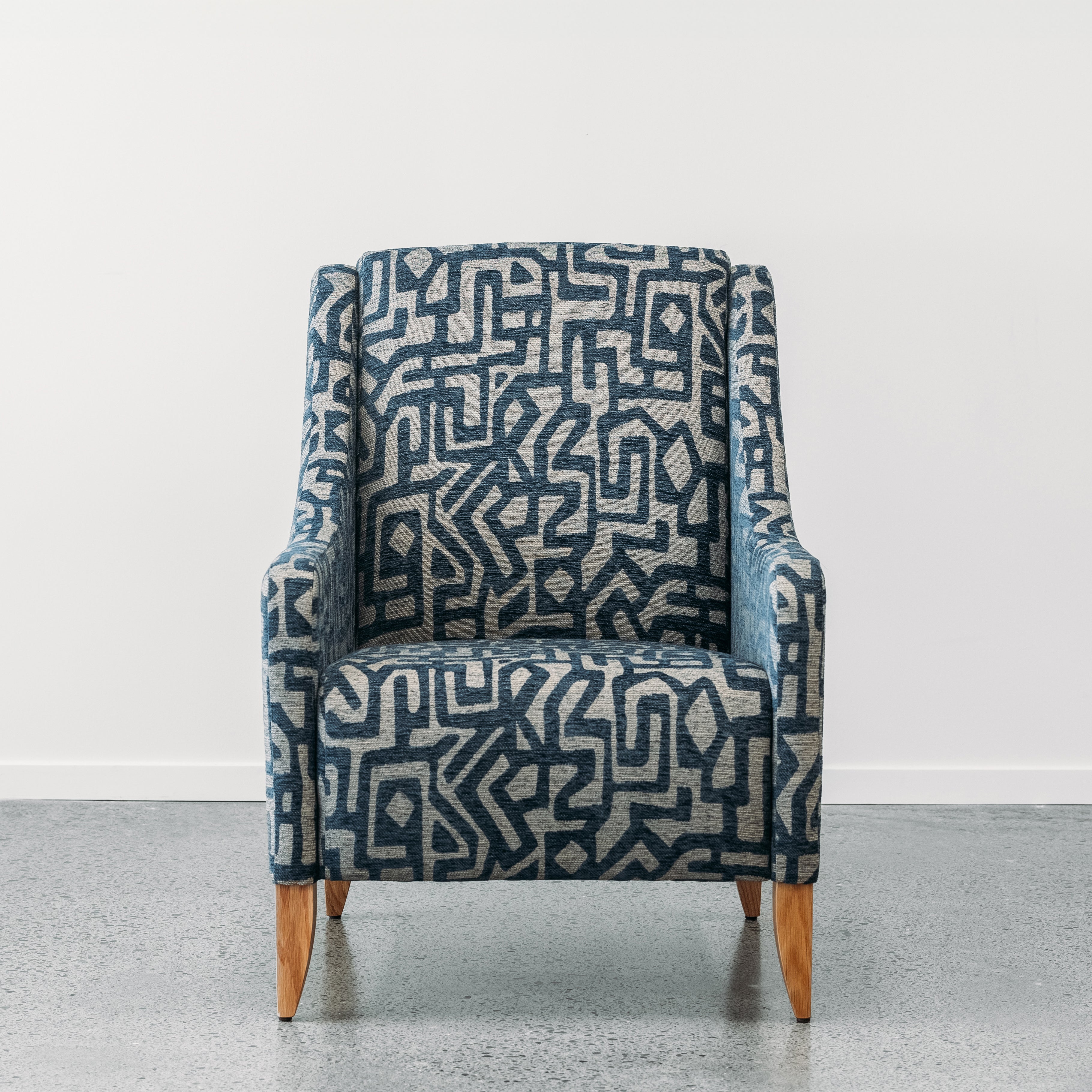 Wedgewood armchair in hiranni denim