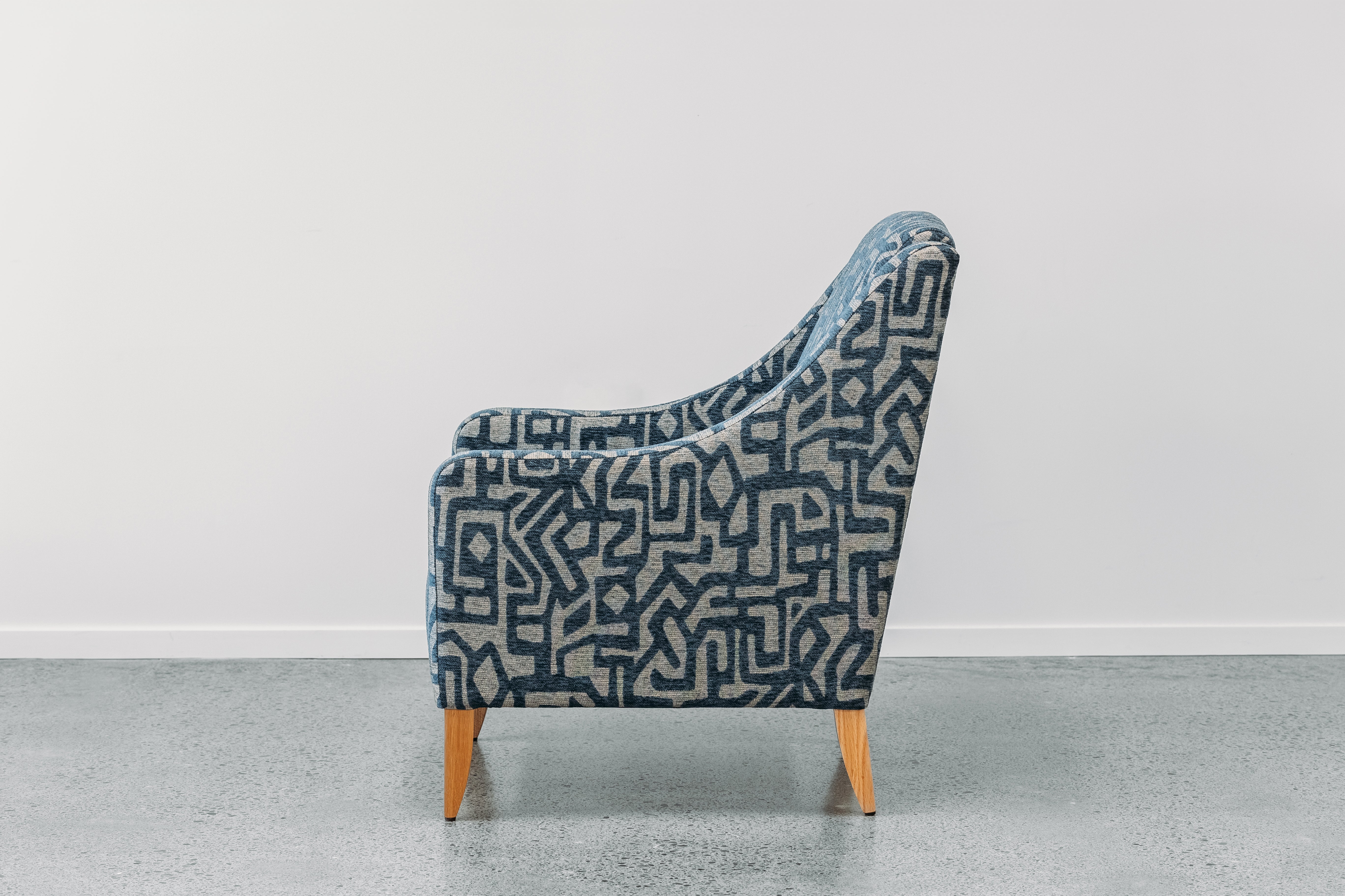 Wedgewood armchair in hiranni denim