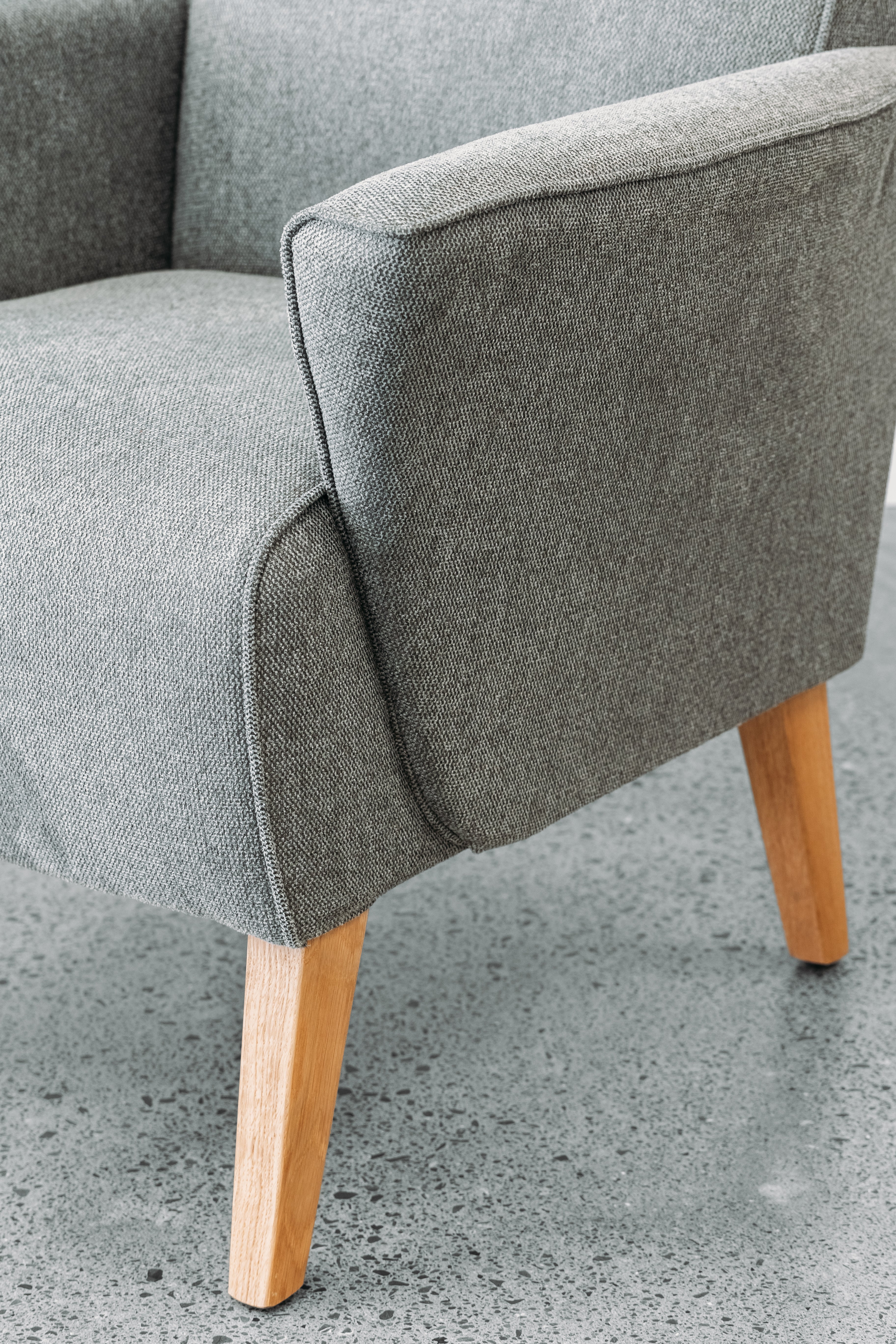 Lily armchair in aston elephant