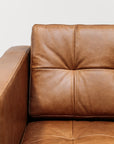 Hamptons Leather 3 Seat Sofa - Tan Leather