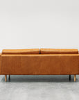 Hamptons Leather 3 Seat Sofa - Tan Leather