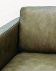 Hamptons sofa in evergreen leather