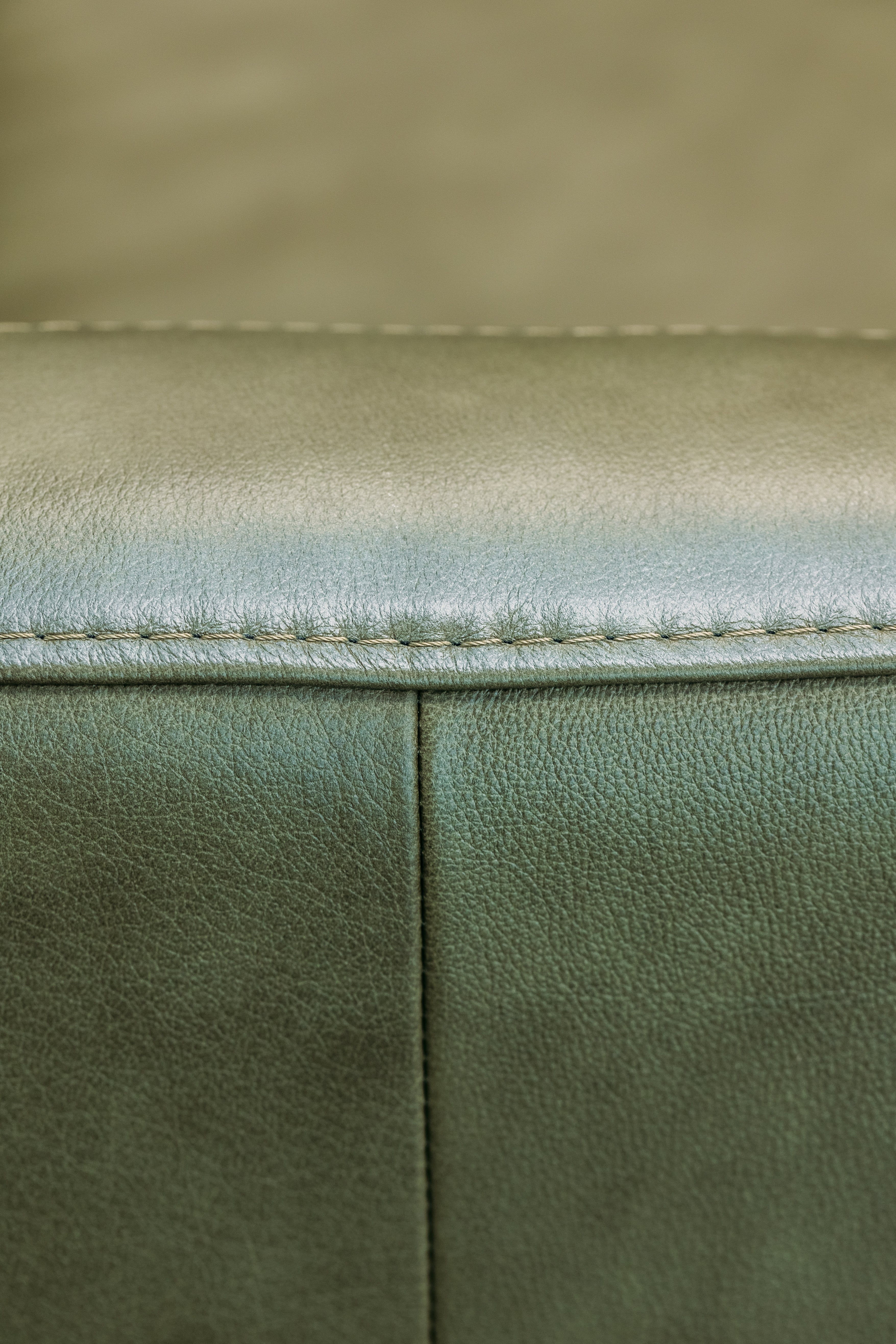 Hamptons sofa in evergreen leather