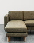 Hamptons 3 seat sofa & chaise in moss